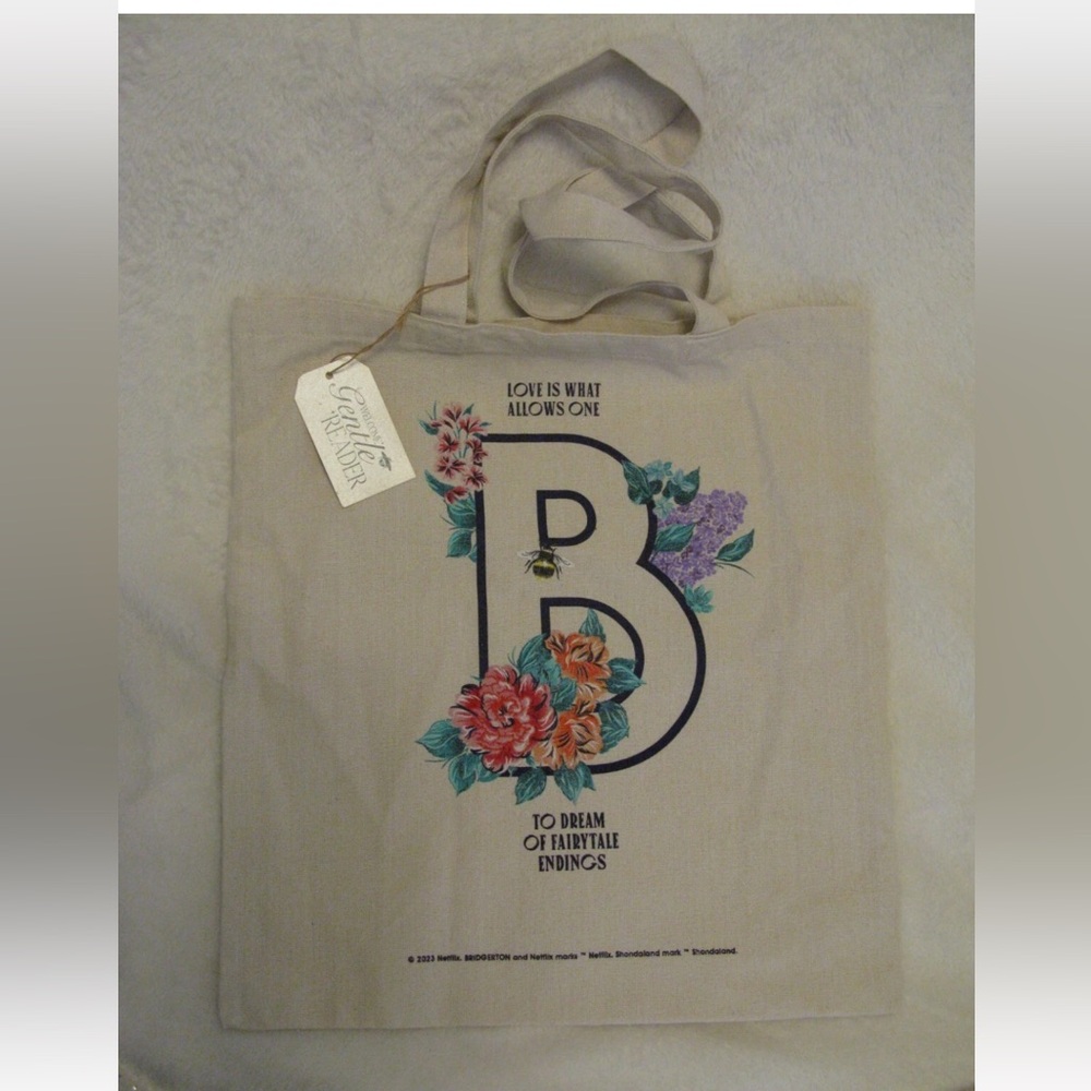 Bridgerton Netflix Queen's Ball Canvas Tote Bag Special Limited Edition NEW